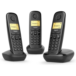 GIGASET WIRELESS PHONE A170 TRIO BLACK (L36852-H2802-D211)