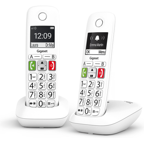 GIGASET WIRELESS PHONE E290 DUO WHITE (L36852-H2901-D202) - immagine 2