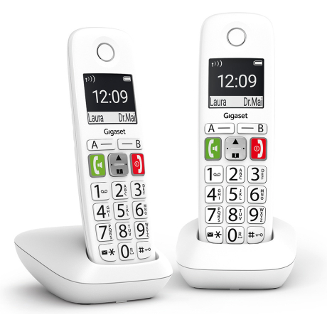 GIGASET WIRELESS PHONE E290 DUO WHITE (L36852-H2901-D202)