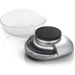 LAICA KITCHEN SCALE MECHANICAL ITALIAN DESIGN LARGE BOWL CHROME 3KG MAX LC7107