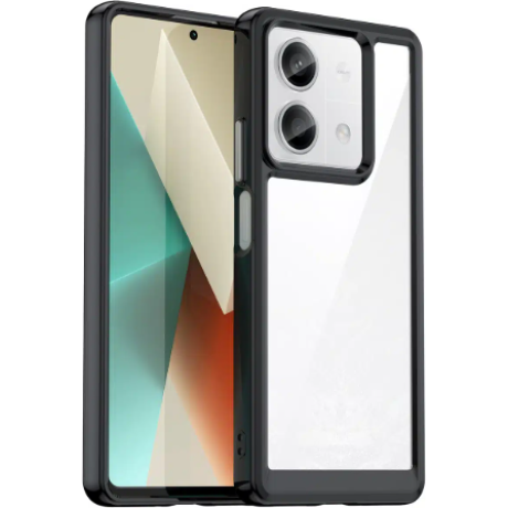 OUTER SPACE CASE WITH GEL FRAME - XIAOMI REDMI NOTE 13 PRO - BLACK