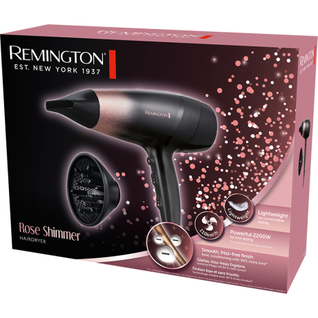 REMINGTON HAIR DRYER ROSE SHIMMER IONIC 2200W D5305 - immagine 5