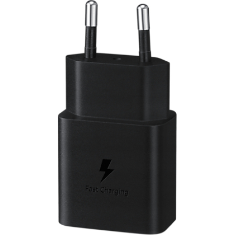 SAMSUNG POWER WALL CHARGER 15W USB-C BLACK + CABLE USB-C TO USB-C 1M BLACK EP-T1510XBEGEU - immagine 2