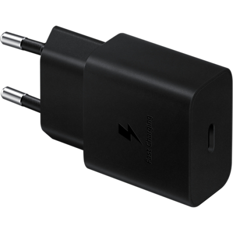 SAMSUNG POWER WALL CHARGER 15W USB-C BLACK + CABLE USB-C TO USB-C 1M BLACK EP-T1510XBEGEU