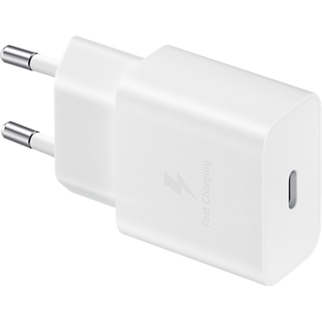 SAMSUNG POWER WALL CHARGER 15W USB-C WHITE + CABLE USB-C TO USB-C 1M WHITE EP-T1510XWEGEU