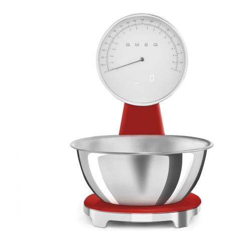 SMEG ANALOG AND DIGITAL KITCHEN SCALE RED KSF01RDWW