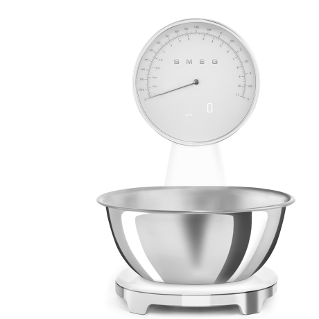 SMEG ANALOG AND DIGITAL KITCHEN SCALE WHITE KSF01WHWW