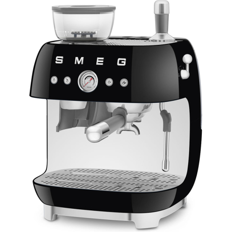 SMEG ESPRESSO MACHINE 50'STYLE WITH INTEGRATED GRINDER BLACK EGF03BLEU