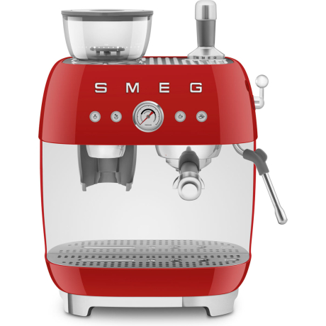 SMEG ESPRESSO MACHINE 50'STYLE WITH INTEGRATED GRINDER RED EGF03RDEU
