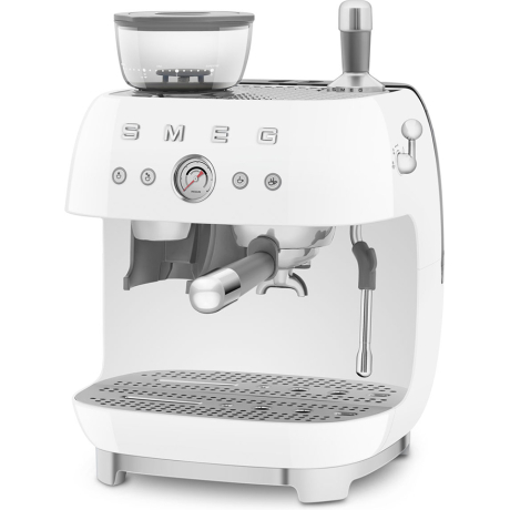 SMEG ESPRESSO MACHINE 50'STYLE WITH INTEGRATED GRINDER WHITE EGF03WHEU