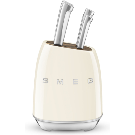 SMEG KNIFE BLOCK 50's STYLE CREAM KBSF02CR