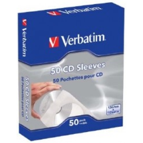 VERBATIM CD SLEEVE BOX OF 50 UNITS 49992
