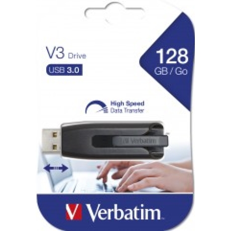 VERBATIM PENDRIVE V3 128GB RETRACTIL USB 3.2 BLACK