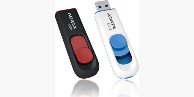 MEMORY DRIVE FLASH USB2 32GB/BLACK/RED AC008-32G-RKD A-DATA