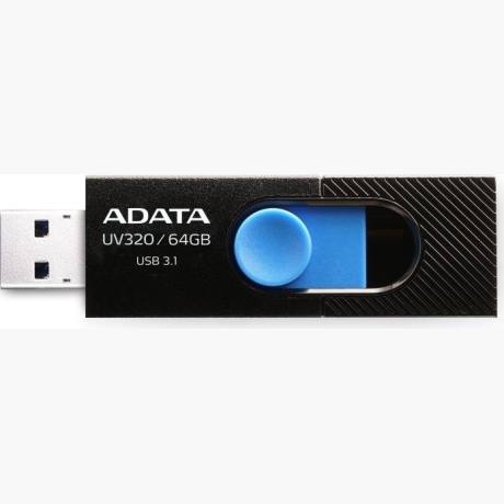 MEMORY DRIVE FLASH USB3.1 64GB/BLACK AUV320-64G-RBKBL ADATA