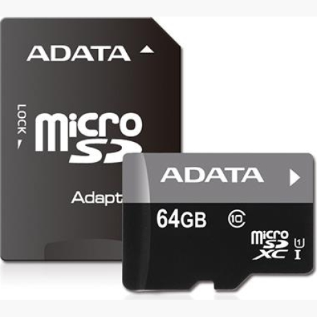 MEMORY MICRO SDXC 64GB CLASS10/W/AD AUSDX64GUICL10-RA1 ADATA