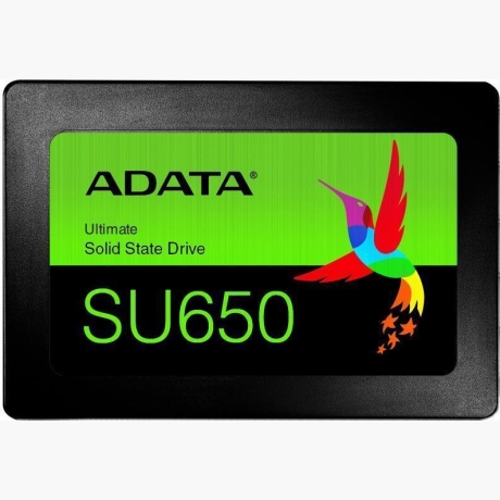 SSD|ADATA|SU650|1TB|SATA 3.0|Write speed 450 MBytes/sec|Read speed 520 MBytes/sec|2,5"|TBW 600 TB|MTBF 2000000 hours|ASU650SS-1TT-R