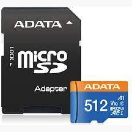 MEMORY MICRO SDXC 512GB W/AD./AUSDX512GUICL10A1-RA1 ADATA