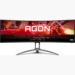 LCD Monitor|AOC|AG493UCX2|48.8"|Gaming/Curved|Panel VA|5120x1440|32:9|165Hz|Matte|4 ms|Speakers|Swivel|Height adjustable|Tilt|Colour Black|AG493UCX2