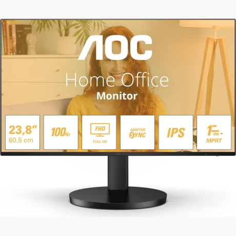 LCD Monitor|AOC|24B3HA2|24"|Panel IPS|1920x1080|16:9|100 Hz|Matte|4 ms|Speakers|Colour Black|24B3HA2