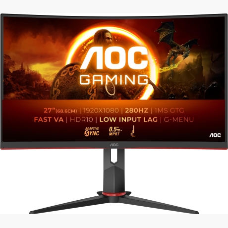 LCD Monitor|AOC|C27G2Z3/BK|27"|Gaming/Curved|Panel VA|1920x1080|16:9|240Hz|Matte|1 ms|Tilt|C27G2Z3/BK