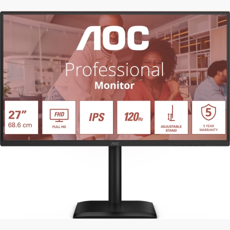 LCD Monitor|AOC|27 "|1920 x 1080 pixels|Full HD|Native aspect ratio 16:9|LED|Flat|27E4U