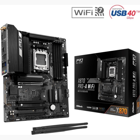 Mainboard|ASROCK|AMD X870|SAM5|ATX|Memory DDR5|Memory slots 4|X870PRO-AWIFI