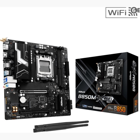 Mainboard|ASROCK|AMD B850|SAM5|Micro-ATX|Memory DDR5|Memory slots 2|B850M-XWIFIR2.0