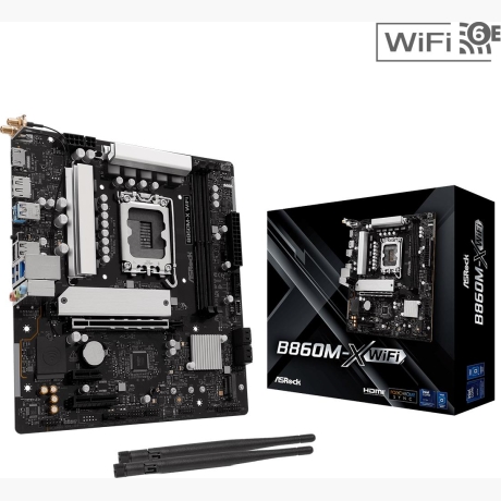 Mainboard|ASROCK|Intel B860 Express|LGA1851|Micro-ATX|Memory DDR5|Memory slots 2|B860M-X_WIFI
