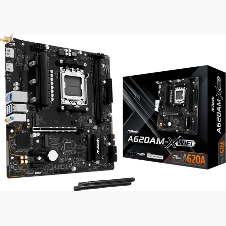 Mainboard|ASROCK|AMD A620|SAM5|Micro-ATX|Memory DDR5|Memory slots 2|A620AM-XWIFI