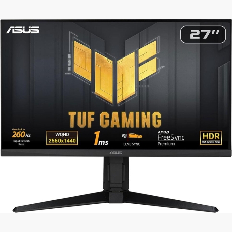 LCD Monitor|ASUS|TUF Gaming VG27AQML1A|27"|Gaming|Panel IPS|2560x1440|16:9|260Hz|Matte|1 ms|Speakers|Swivel|Pivot|Height adjustable|Tilt|Colour Black|90LM05Z0-B07370