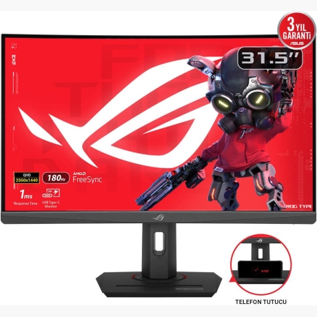 LCD Monitor|ASUS|ROG Strix XG32WCS|31.5"|Gaming/Curved|Panel VA|2560x1440|16:9|180Hz|1 ms|Swivel|Height adjustable|Tilt|90LM0AC0-B01970
