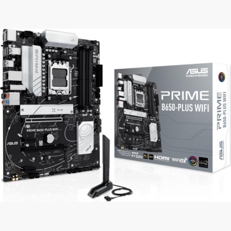 Mainboard|ASUS|AMD B650|SAM5|ATX|Memory DDR5|2xPCI-Express 4.0 1x|2xPCI-Express 4.0 16x|2xM.2|1xHDMI|1xDisplayPort|2xUSB 2.0|2xUSB 3.0|3xUSB 3.2|2xUSB-C|1xOptical S/PDIF|1xRJ45|5xAudio port|PRIMEB650-PLUSWIFI