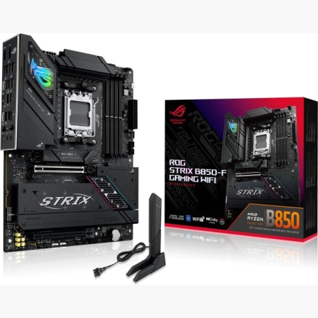 Mainboard|ASUS|AMD B850|SAM5|ATX|Memory DDR5|Memory slots 4|1xPCI-Express 4.0 16x|1xPCI-Express 5.0 16x|4xM.2|1xHDMI|1xDisplayPort|12xUSB 2.0|3xUSB-C|1xUSB-C w/Thunderbolt|1xOptical S/PDIF|1xRJ45|2xAudio port|STRIXB850-FGAMINGWIFI