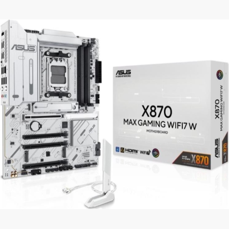 Mainboard|ASUS|AMD X870|SAM5|ATX|Memory DDR5|Memory slots 4|1xPCI-Express 3.0 16x|2xPCI-Express 4.0 16x|1xPCI-Express 5.0 16x|3xM.2|1xHDMI|4xUSB 2.0|4xUSB 3.2|2xUSB-C|1xOptical S/PDIF|1xRJ45|3xAudio port|X870MAXGAMINGWIFI7W