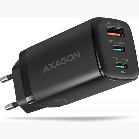 MOBILE CHARGER WALL USB 65W/GAN 3PORT ACU-DPQ65 AXAGON