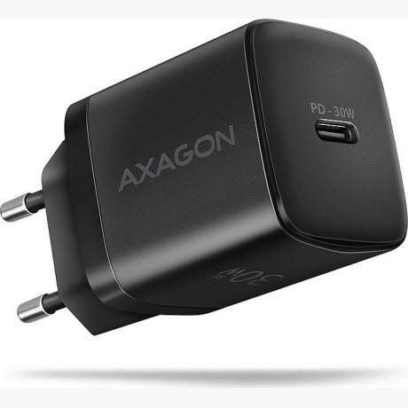 MOBILE CHARGER WALL USB-C 30W/1PORT BLACK ACU-PD30 AXAGON