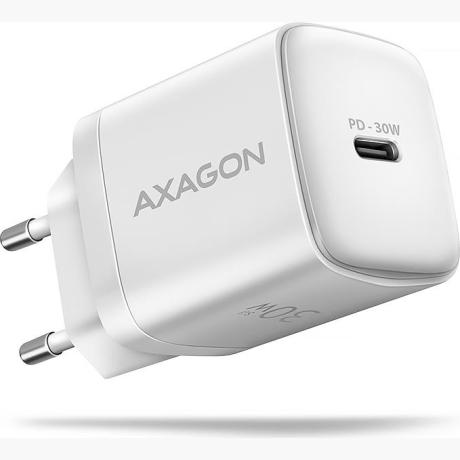 MOBILE CHARGER WALL USB-C 30W/1PORT WHITE ACU-PD30W AXAGON