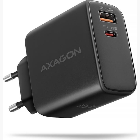 MOBILE CHARGER WALL USB 45W/GAN 2PORT ACU-PQ45 AXAGON