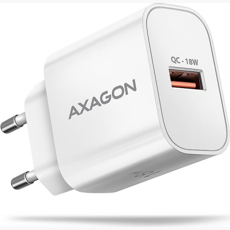 MOBILE CHARGER WALL USB 18W/1PORT WHITE ACU-QC18W AXAGON