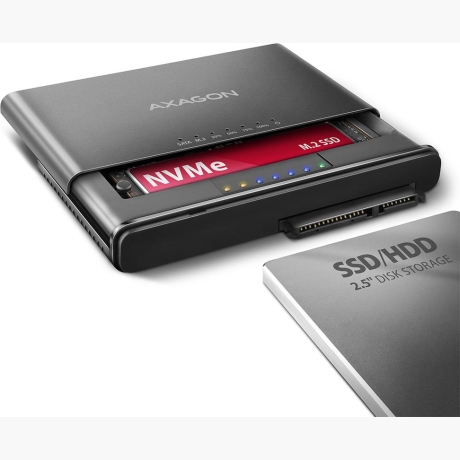 SSD ACC ADAPTER USB-C/M.2&SATA/10GBPS 0.1M ADSA-CC AXAGON