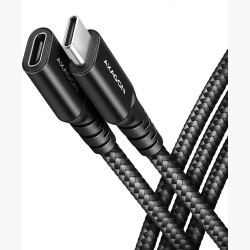 CABLE USB-C EXTENSION 0.5M/BLACK BUCM32-CF05AB AXAGON