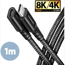 CABLE USB-C EXTENSION 1M/BLACK BUCM32-CF10AB AXAGON