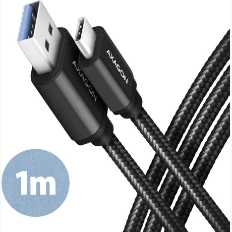 CABLE USB-C TO USB3.2 1M/BLACK BUCM3-AM10AB AXAGON