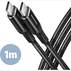 CABLE USB-C TO USB-C 1M 60W/HQ BLACK BUCM-CM10AB AXAGON