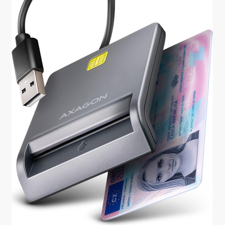 CARD READER FLAT SMARTCARD/ID/USB2.0 1.3M CRE-SM3T AXAGON