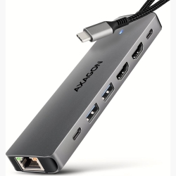 I/O HUB USB-C 7IN1 DUAL 4K/0.15M HMC-7HX2 AXAGON