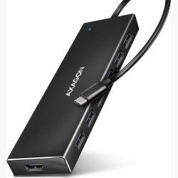 I/O HUB USB-C 7PORT FLAT/0.3M HUE-F7C AXAGON