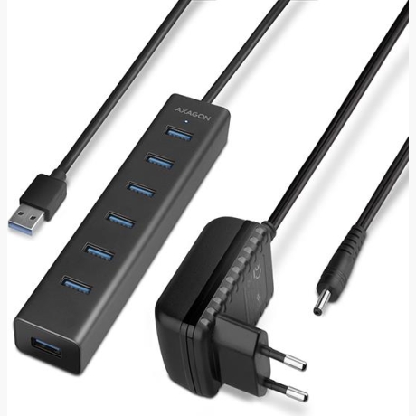 I/O HUB USB3.0 7PORT CHARGING/W/AC 1.2M HUE-SA7BP AXAGON