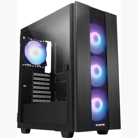 Case|CHIEFTEC|HUNTER 2|MidiTower|Not included|ATX|MicroATX|MiniITX|Colour Black|GS-02B-OP
